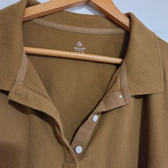 Brown Cropped Polo Shirt - Picture 9 of 14